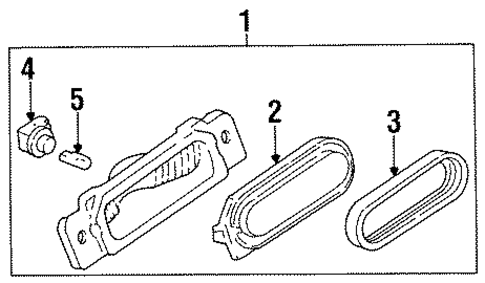 High Mounted Stop Lamp for 1997 Ford Aspire #0
