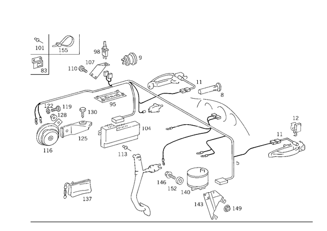 1265408713 - Electrical System: Wiring Harness for Mercedes-Benz: 300SE, 300SEL, 560SEL Image image