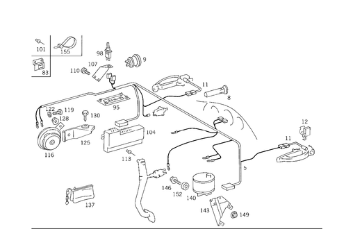 Antitheft Alarm System for 1991 Mercedes-Benz 300SE #0