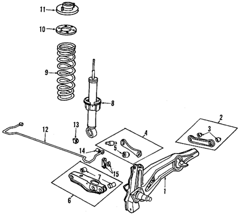 Rear Suspension for 1991 Honda CRX #0