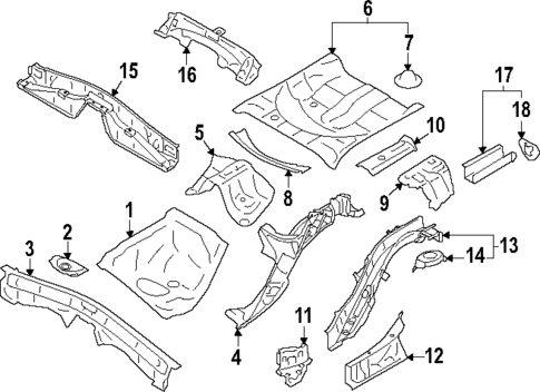 Rear Floor & Rails for 2023 Toyota GR86 #0
