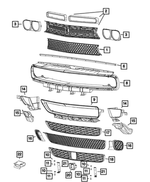 7BK99RXFAB - Exterior Ornamentation: Radiator Grille for Mopar Image