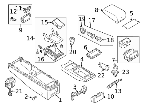 Center Console for 2006 INFINITI G35 #2