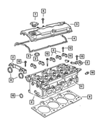 4667088AG - Engine 2.4L Four Cylinder (Turbo): Cylinder Head for Chrysler: PT Cruiser, Sebring | Dodge: Caravan, Neon, Stratus | Jeep: Liberty, Wrangler Image