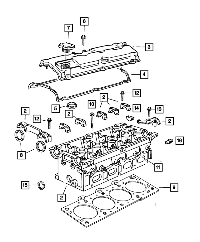5045007AB - Engine 2.4L Four Cylinder (Turbo): Cylinder Head Cover for Mopar Image