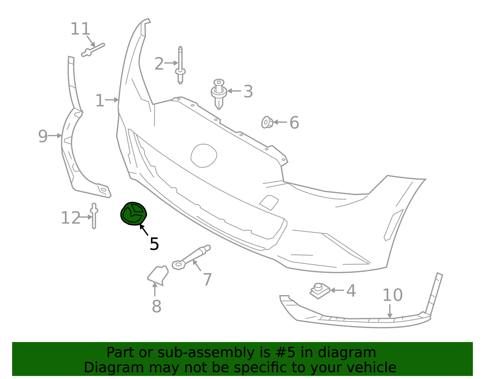 N243-51-741 - Bumper Cover Emblem 2016-2025 Mazda MX-5 Miata