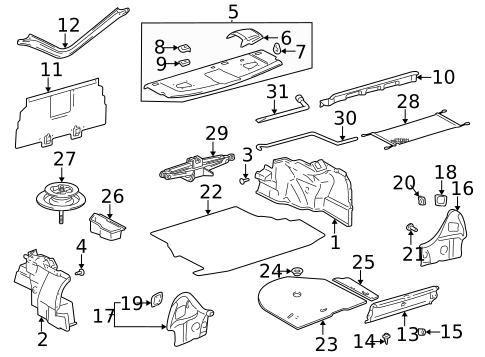 Interior Trim - Rear Body for 2001 Toyota Avalon #0