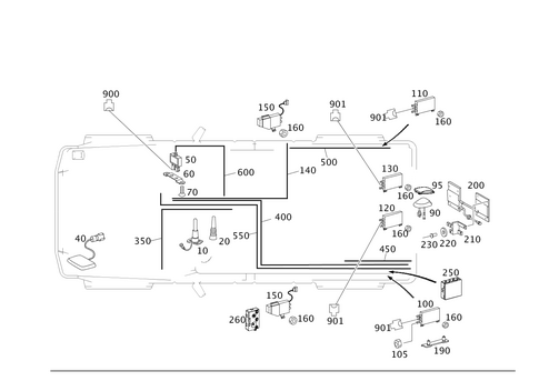 Antenna, Antenna Amplifier and Wiringharnesses for 2013 Mercedes-Benz G550 #0
