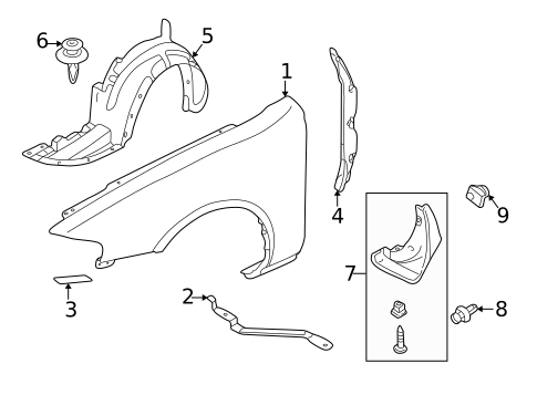 Fender & Components for 1999 Mazda 626 #0