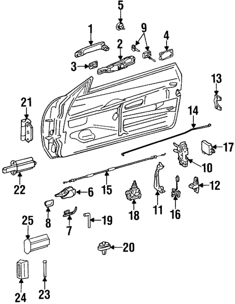 Lock & Hardware for 1993 Mercedes-Benz 600SL #0