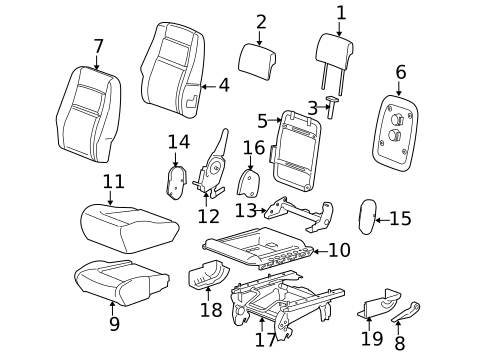 Rear Seat Components for 2006 Pontiac Montana #1