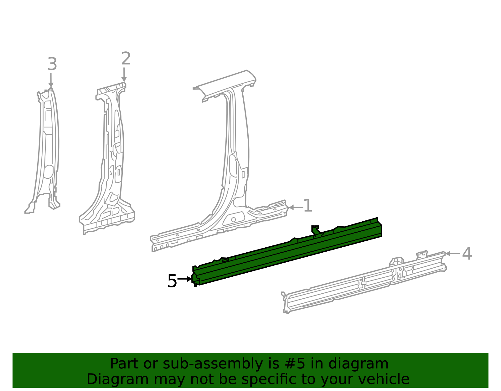 61305-07900 - Rocker Panel Reinforcement 2019-2022 Toyota Avalon ...