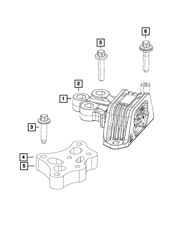 6511506AA - 1.4L Turbo; Engine: 6 Lobe External Head Bolt for Mopar Image