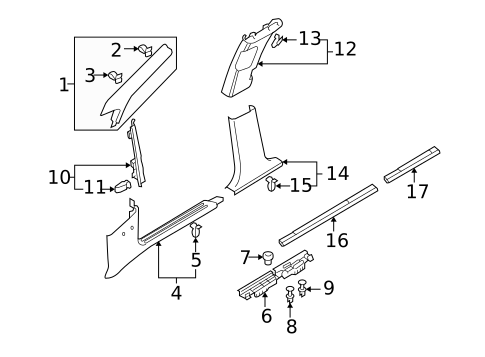 Interior Trim - Pillars for 2006 Audi A6 Quattro #0