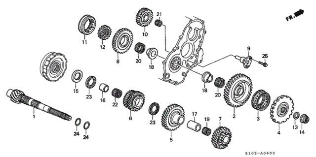 AT Countershaft for 2001 Honda CR-V #0