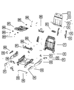 1RX05XDVAA - Interior Trim: Front Seat Back Panel for Dodge: Caliber | Jeep: Compass, Patriot Image