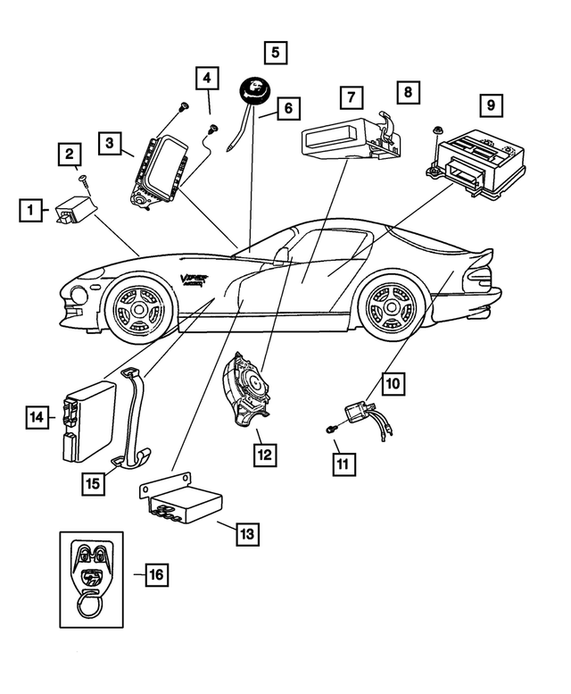 4848832AF - Electrical: Keyless Entry Receiver Module for Mopar Image