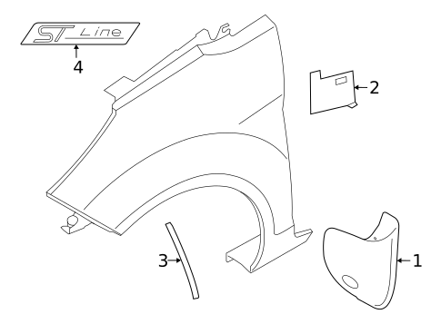 Exterior Trim - Fender for 2012 Ford Fiesta #0