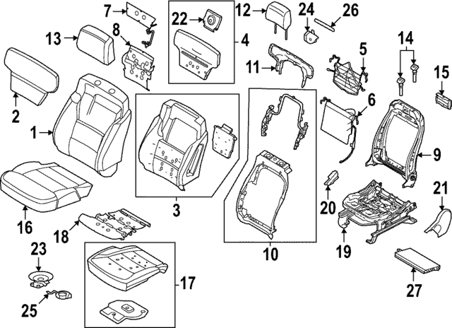 NL3Z1664416BF - : Seat Back Cover for Ford: F-150 Lightning Image