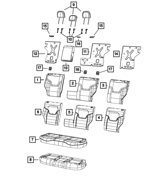 Rear Seats - Second Row for 2021 Jeep Renegade #3