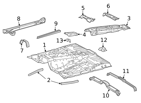 Floor for 2019 Toyota Land Cruiser #0