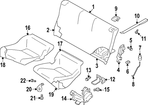 Rear Seat Components for 2022 Subaru BRZ #0