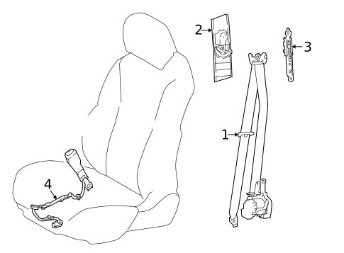 Front Seat Belts for 2021 Toyota Mirai #0