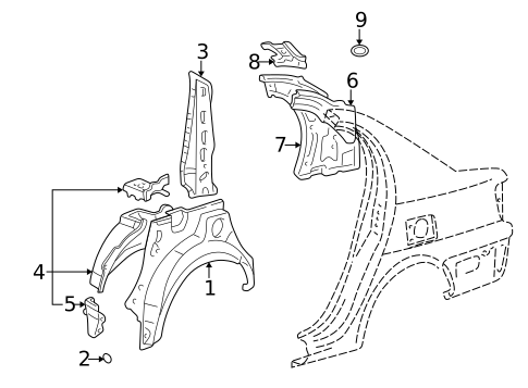 Inner Structure for 2000 Toyota Echo #1