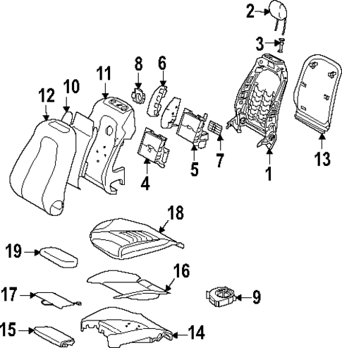 Driver Seat Components for 2021 Mercedes-Benz GLA 35 AMG&reg; #0