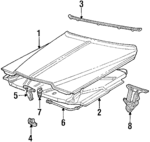 20688549 - Body: Hood for Cadillac: Brougham, DeVille, Fleetwood Image