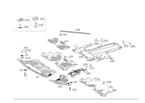 Engine Compartment Panelling, Gasoline Vehicles for 2020 Mercedes-Benz CLS53 AMG #0