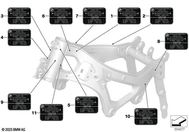 71228872598 - Parts and Accessories for Engine / Chassis: Label "Noise Instruction" - Us/can for BMW-Motorrad Image