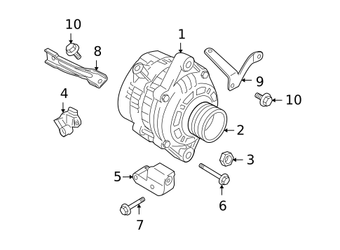 Alternator/Generator & Related Components for 2005 Suzuki Reno #0