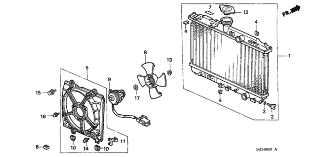 Radiator (Toyo) for 1991 Honda CRX #0
