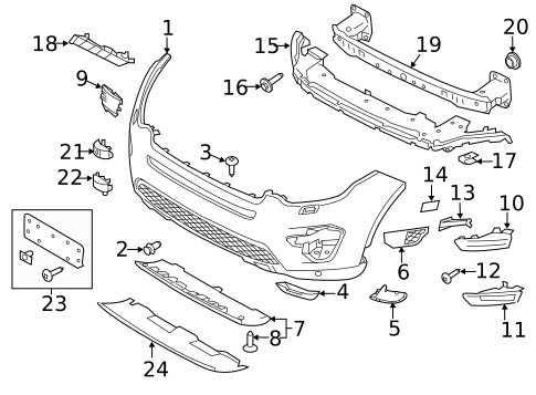 Bumper & Components - Front for 2018 Land Rover Discovery Sport #0