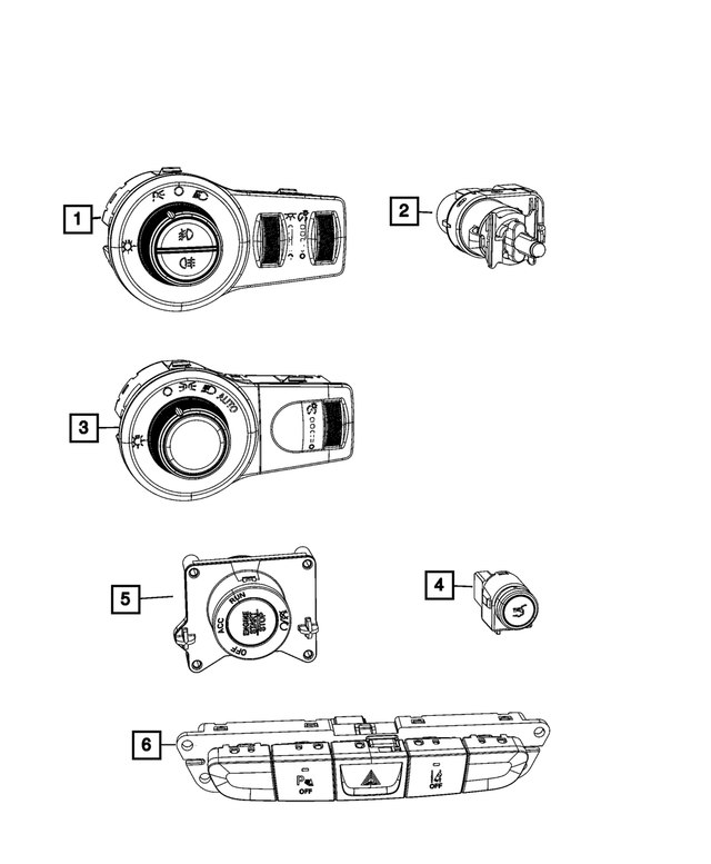 68286583AC - Electrical: Headlamp Switch for Mopar Image