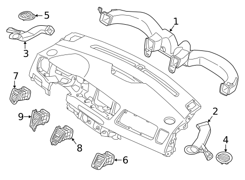 Ducts for 2018 Kia Sedona #0