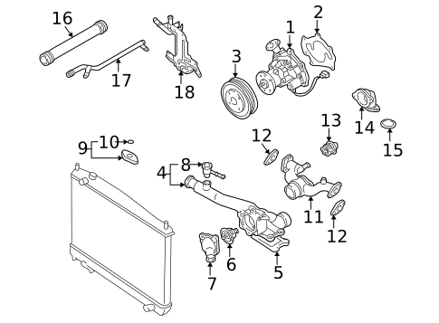 Water Pump for 2003 INFINITI M45 #0