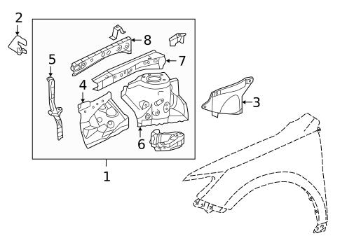 Structural Components & Rails for 2013 Toyota Camry #1