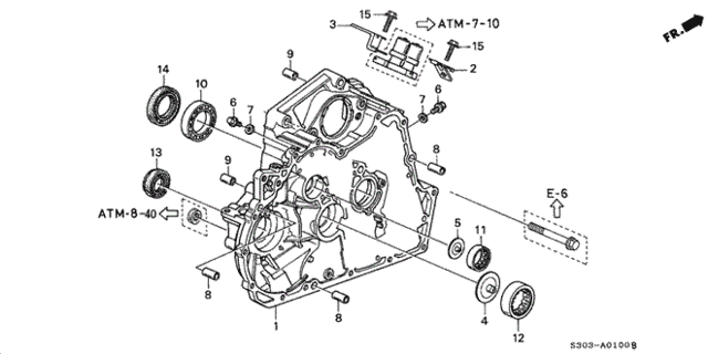 AT Torque Converter Housing for 1997 Honda Prelude #0