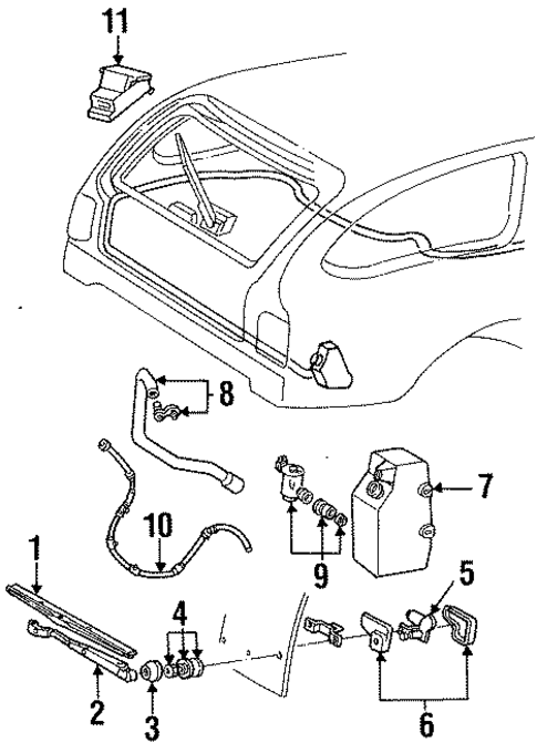Wipers for 1994 Mercury Sable #1