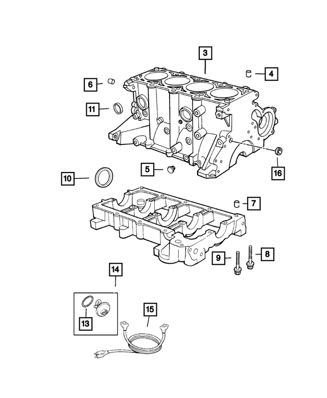 4694106 - Engine 2.4L Four Cylinder: Engine Block To Bedplate Dowel, Mounting for Mopar Image