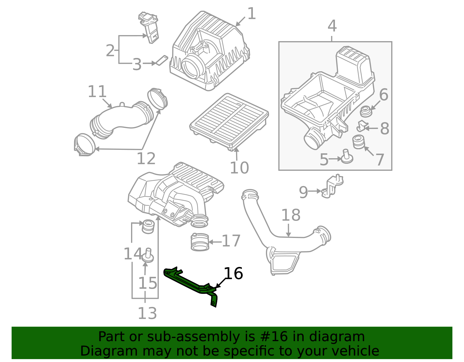 17232-RMX-000 - Engine Air Intake Resonator Bracket Honda Parts Online