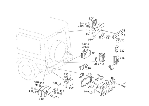 Rear Illumination for 2014 Mercedes-Benz G550 #0