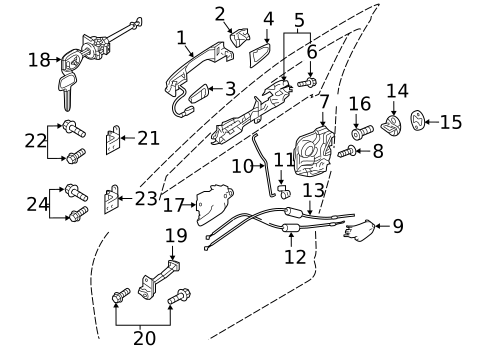 Lock & Hardware for 2025 Mitsubishi Eclipse Cross #0