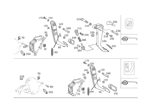 Pedal Assembly with Bearing for 2001 Mercedes-Benz CLK55 AMG #0