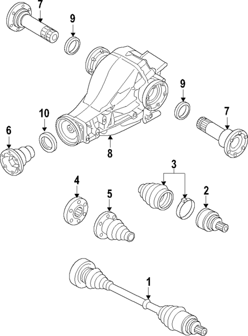 Axle Shafts & Joints for 2012 Audi A4 Quattro #0