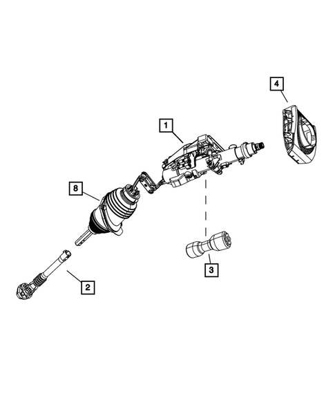 Steering Column and Intermediate Shaft for 2010 Dodge Charger #2