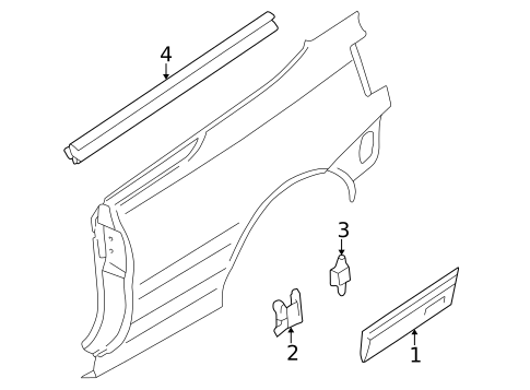 Exterior Trim - Quarter Panel for 2000 Volkswagen Cabrio #0