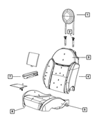 1TJ49JW4AC - Interior Trim: Front Headrest for Mopar Image